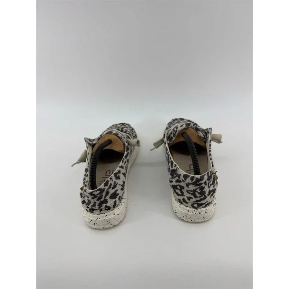 Hey Dude Wendy Women's Slip-On Shoes Cheetah Grey Size 6 Casual - Picture 5 of 8